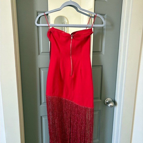 Superdown red fringe dress - Picture 3 of 4